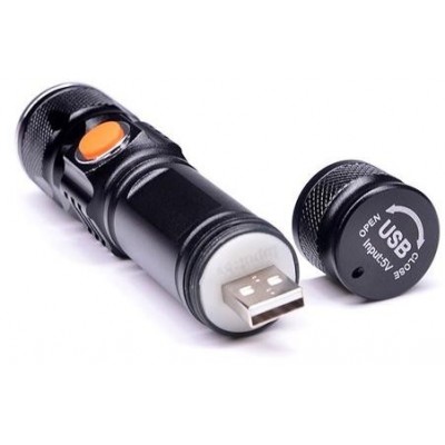 SOLIGHT - LED nabíjecí svítilna, 3W, 200lm, USB, Li-ion