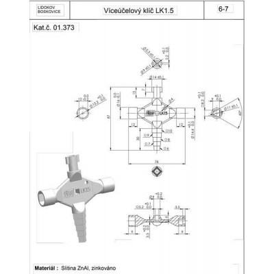 LIDOKOV - Klíč víceúčelový LK1.5
