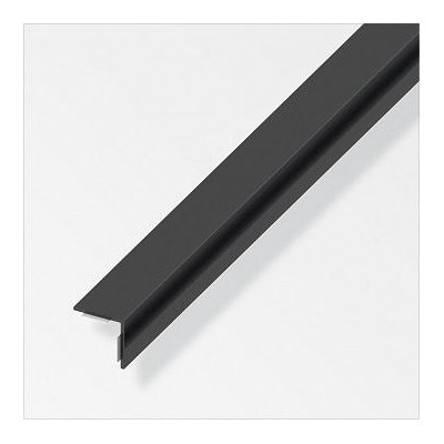 ALFER - Úhelník samolepící PVC černý - lesk 1000x20x20x1,5mm