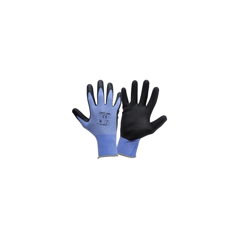 LAHTI PRO - Rukavice ochranné BLACK/BLUE s latexovou vrstvou - velikost 9 (blistr) LAHTI PRO - Rukavice ochranné BLACK/BLUE s latexovou vrstvou - velikost 9 (blistr)