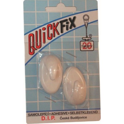 DIP - QUICKFIX háček samolepicí typ 1 - 2 ks - bílý