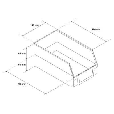 Plastový box, 220 mm