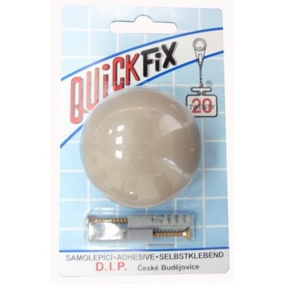 DIP - QUICKFIX zarážka na dveře - bílá, pr. 50mm - 2 ks