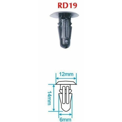Plastové spony na čalúnenie, 10 ks - HRD19
