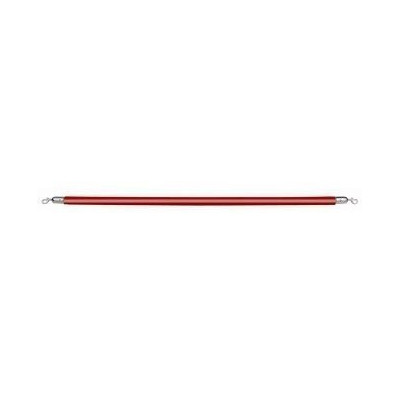 Zamatové lano červené 150cm karabíny strieborné - PSR0003