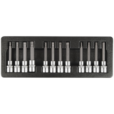 Nástrčné hlavice s bitmi 1/2", 12 ks v dielenskom vozíku - LIACK384016