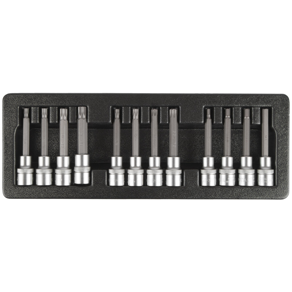 Nástrčné hlavice s bitmi 1/2", 12 ks v dielenskom vozíku - LIACK384016