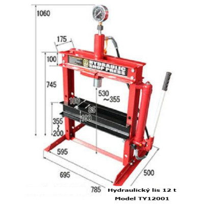 Hydraulický lis 12t - TY12001