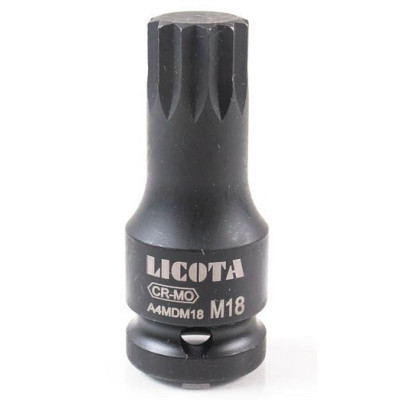 Vnější rázový nástrčný klíč XZN 1/2" M18 Licota - Li0418