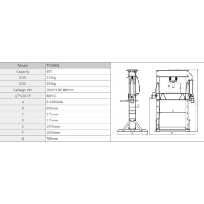 Hydraulický lis 40t - TY40002