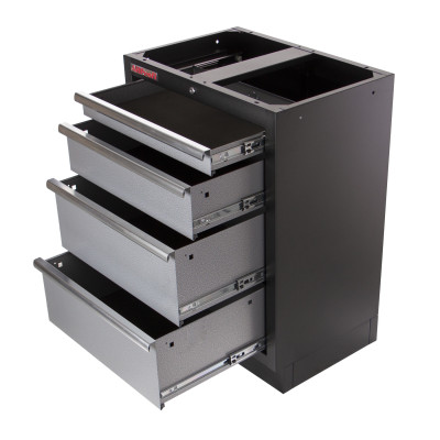 Celokovová dielenská skriňa PROFI so 4 zásuvkami 680x458x910 mm - TGC1304