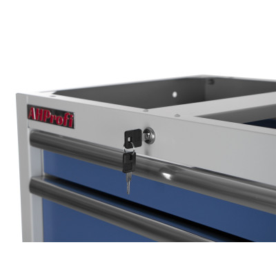Celokovová dielenská skriňa PROFI BLUE so 4 zásuvkami 680x458x910 mm - MTGC1304