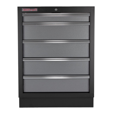 Celokovová dielenská skriňa PROFI s 5 zásuvkami 680x458x910 mm - TGC1305