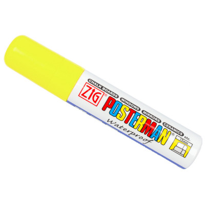 Vodotesné fixky na sklo Posterman - 15 mm - žltá fl. - 458030030