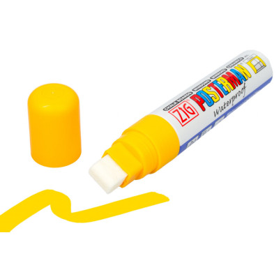 Vodotesné fixky na sklo Posterman - 15 mm - žlté - 458030020