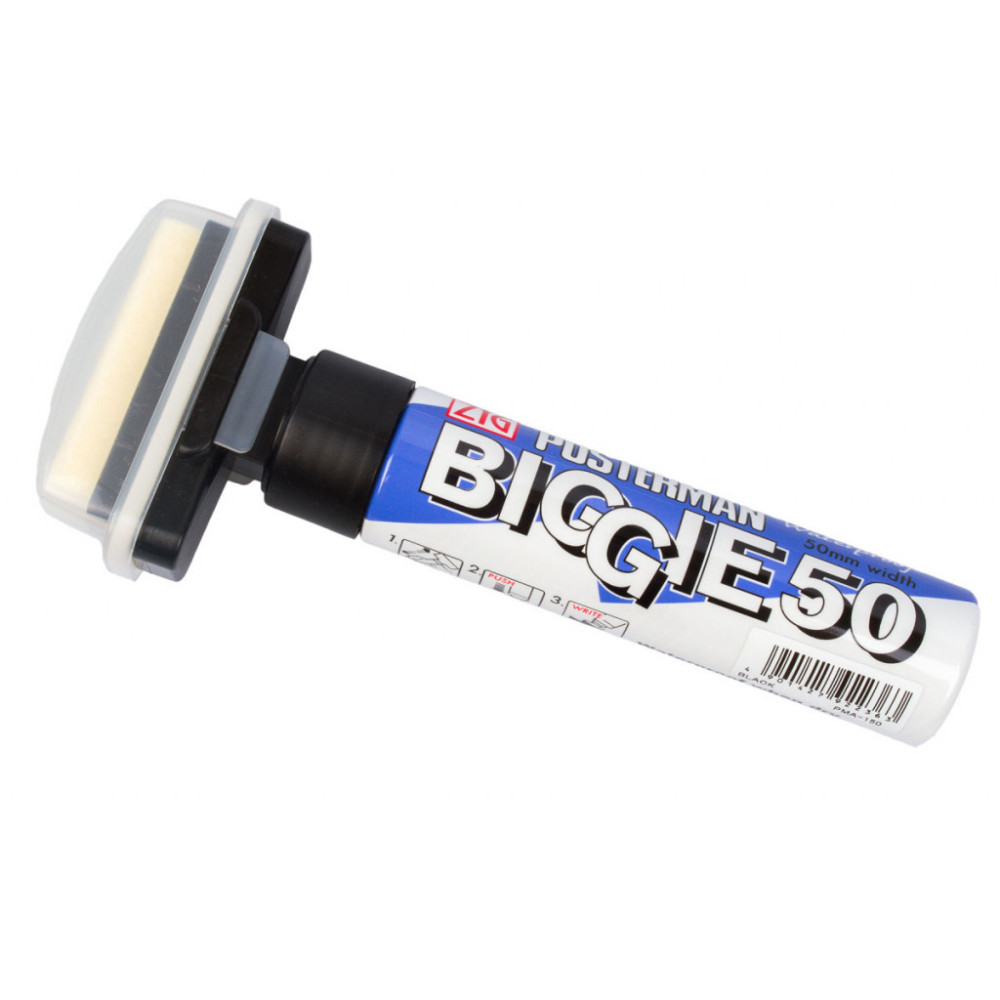 Vodotesné fixky na sklo Posterman Biggie - 50 mm - čierne - 458100120