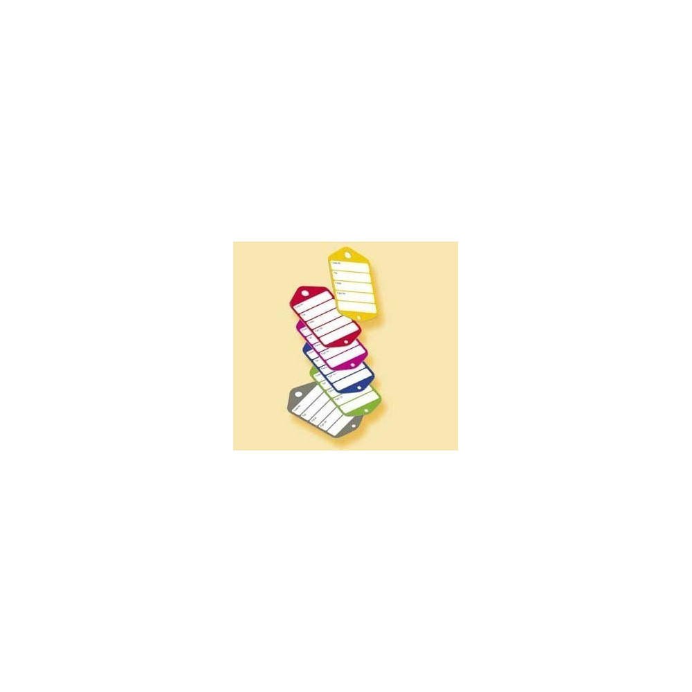 Červené prívesky na kľúče Plastik, veľké 100 ks - 434020140