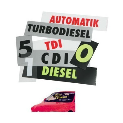 Přilnavé texty Easystick - žluto/černé Turbodiesel - 759274520