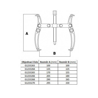 Dvojramenný sťahovák 200 mm - G1233268