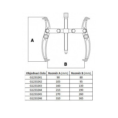 Dvojramenný sťahovák 250 mm - G1233245
