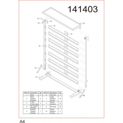 Kovový regál s plastovými boxy 47 ks - SBRF3447