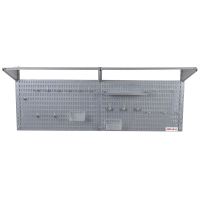 Dierovaná doska vrátane dvoch políc a príslušenstva 1200 x 380 x 16 mm - AL8030