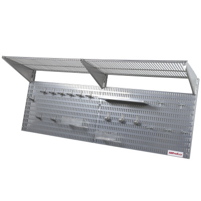 Dierovaná doska vrátane dvoch políc a príslušenstva 1200 x 380 x 16 mm - AL8030