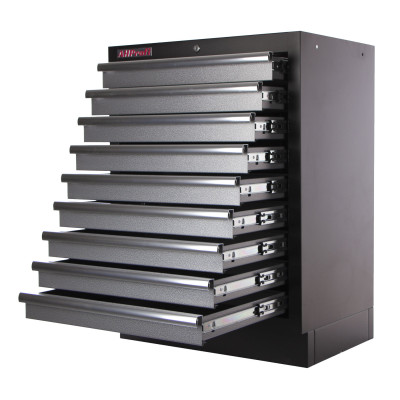 Celokovová dielenská skriňa PROFI s 9 zásuvkami 680x458x910 mm - TGC1309