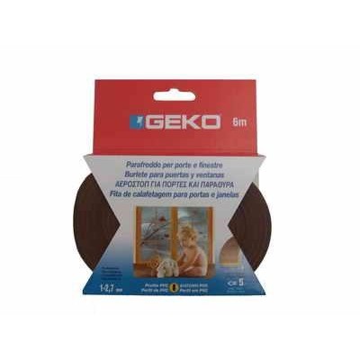 GEKO - Těsnění do oken samolepící PVC 9x3mm/ 6m - hnědé