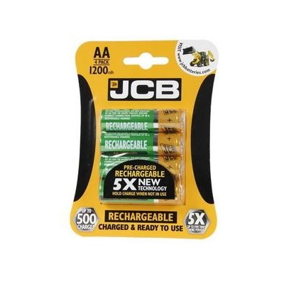 JCB - RTU NiMH AA/R06 1200mAh, přednabitá baterie - blistr 4 ks