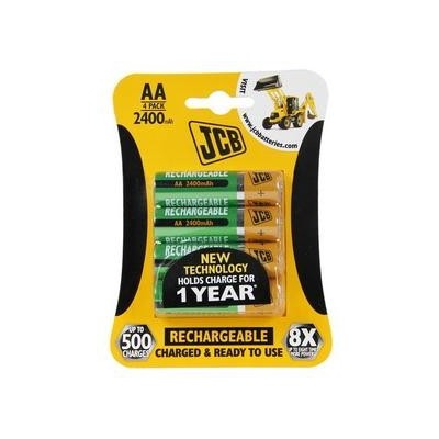 JCB - RTU NiMH AA/R06 2400mAh, přednabitá baterie - blistr 4 ks