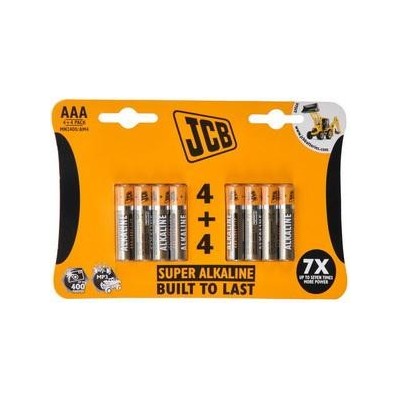 JCB - SUPER alkalická baterie AAA/LR03 - blistr 8 ks