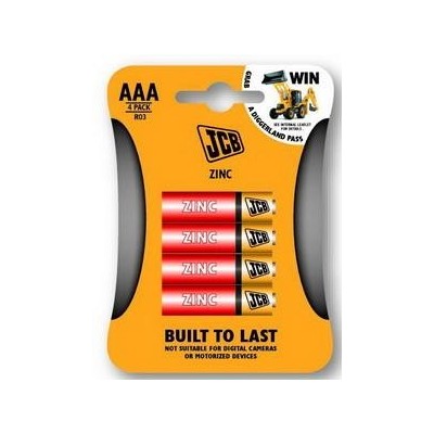 JCB - ZINC zinko-chloridová baterie AAA/R03 - blistr 4 ks