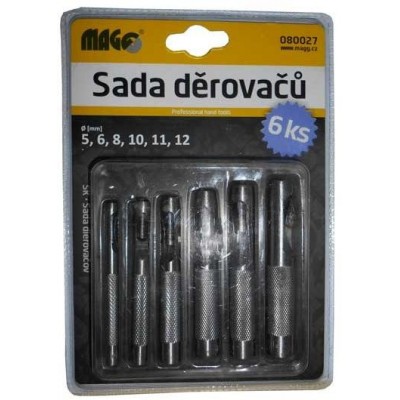 Sada děrovačů - 5, 6, 8, 10, 11, 12mm