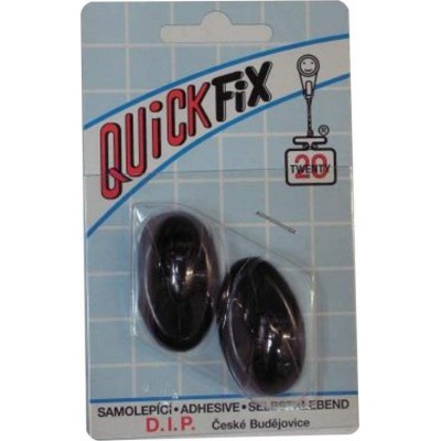 DIP - QUICKFIX háček samolepicí typ 1 - 2 ks - černý