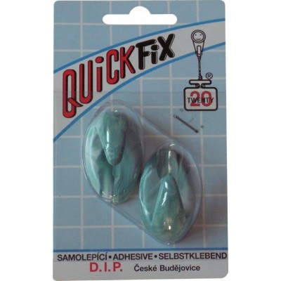 DIP - QUICKFIX háček samolepicí typ 1 - 2 ks - bílo/zelený