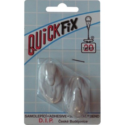 DIP - QUICKFIX háček samolepicí typ 1 - 2 ks - bílo/šedý