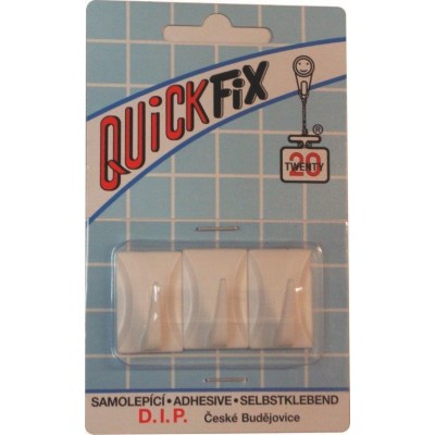 DIP - QUICKFIX háček samolepicí typ 4 - 3 ks - bílý