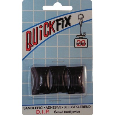 DIP - QUICKFIX háček samolepicí typ 4 - 3 ks - černý