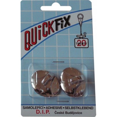 DIP - QUICKFIX háček samolepicí typ 6 - 2 ks - stříbrný