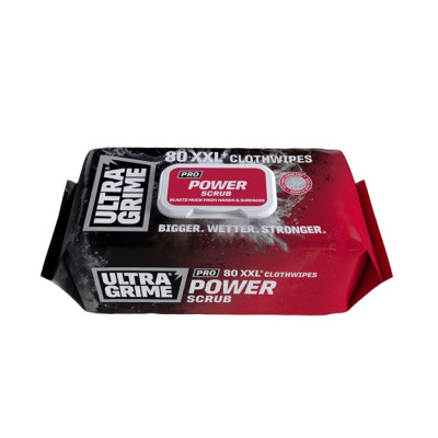 ULTRAGRIME - Profi čisticí ubrousky POWER SCRUB 80 ks XXL