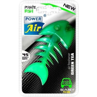 POWER Air - plastový osvěžovač vzduchu PIRATE FISH Green Tea