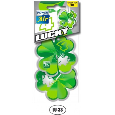 POWER Air - 3D papírový osvěžovač vzduchu LUCKY 4 Green Tea