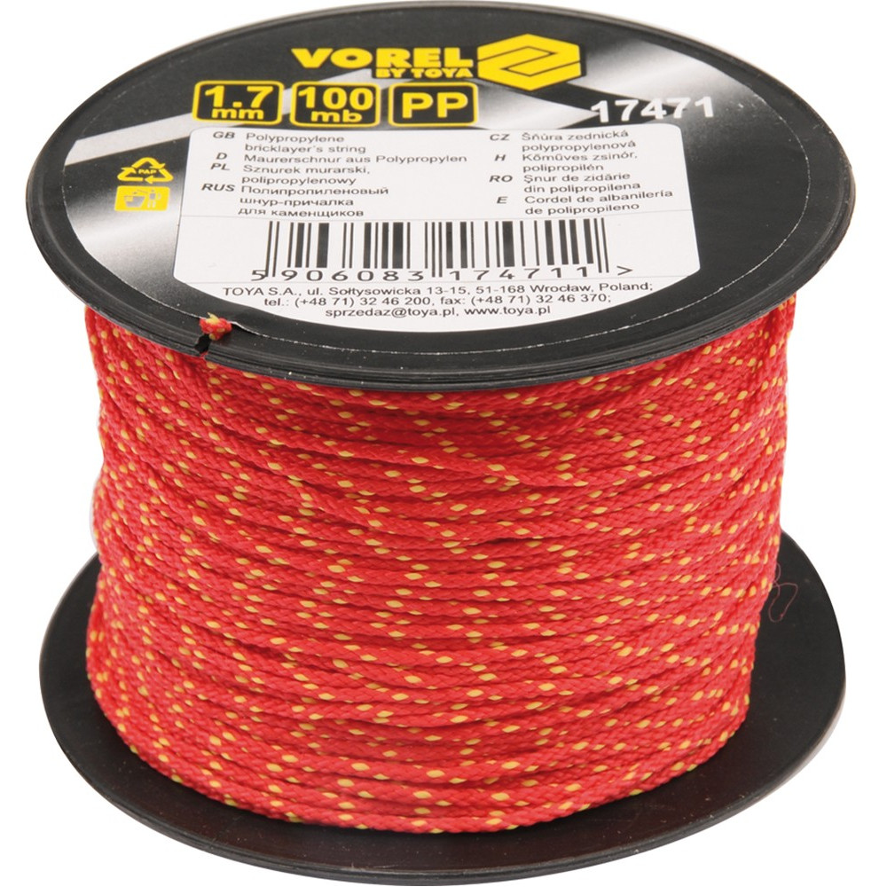 Šňůra zednická 1,75 mm x 100 m PP