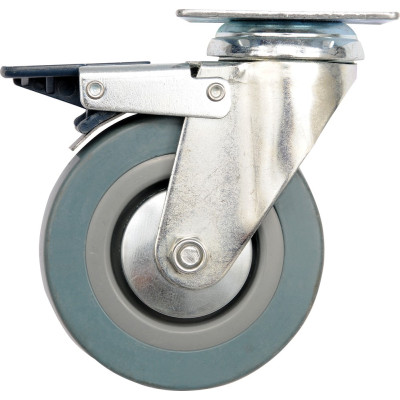 Kolečko otočné, gumové s brzdou 30kg 75/21/104mm