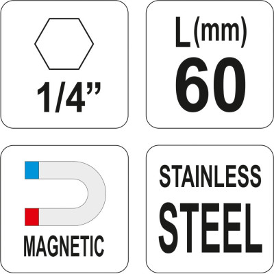 Držák bitů do vrtačky 1/4" 60 mm