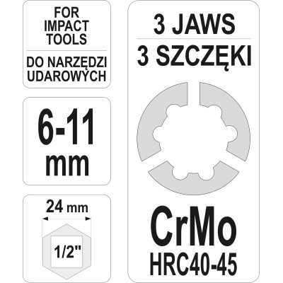 Sklíčidlo na vrtací kladivo 1/2" 6 - 11 mm