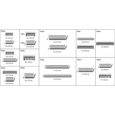 Sada tažných a tlačných pružin 200 ks