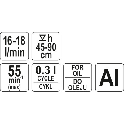 Čerpadlo ruční na olej 16-18l/min