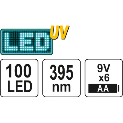 Sada UV lampy 100 LED + brýle